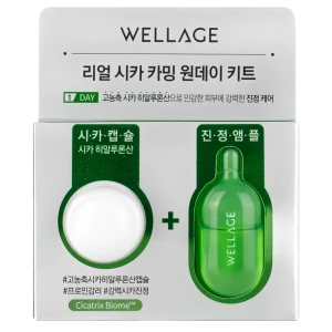 WELLAGE - Real Cica Calming One Day Kit - Kojący Zestaw do Twarzy - 15mg+1ml