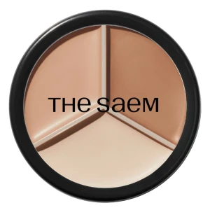 The Saem - Cover Perfection Triple Pot Concealer - Potrójny Korektor w Palecie - 02 Contour Beige - 13.5g