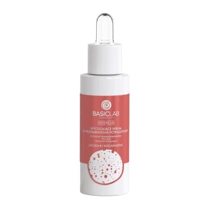 BasicLab - Esteticus - Wyciszające Serum na Przebarwienia Potrądzikowe, 5% Kwasu Traneksamowego, 2% CICA, Peptyd Wyciszający - 30ml