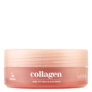 Missha - Airy Fit Collagen Lifting Face & Eye Patch - Ujędrniające Płatki Hydrożelowe z Kolagenem - 60szt