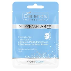 Bielenda Professional - Supremelab - Hydra Glow - Maska Kojąco - Nawilżająca z Kwasem Poliglutaminowym i Ekstraktem ze Śluzu Ślimaka - 1szt