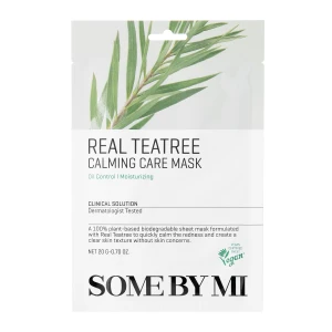 Some By Mi - Real Teatree Calming Care Mask - Upokojujúca plátienková maska - 20 g