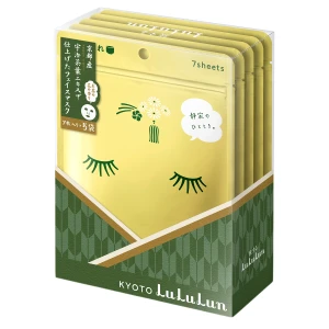 LuLuLun - Premium Sheet Mask Kyoto Green Tea - Sada spevňujúcich plátienkových masiek - Zelený čaj - 35ks