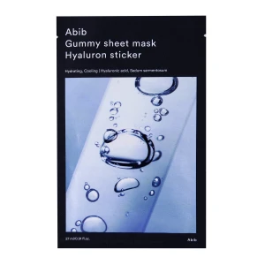 Abib - Gummy Sheet Mask Hyaluron Sticker - Hydratačná textilná maska pre lepšiu pružnosť pleti - 27ml