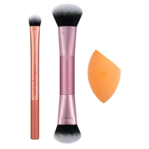 Real Techniques - Best Of Blends 3 Piece Set - Sada štetcov + hubka na make-up