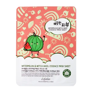 Esfolio - Pure Skin Watermelon & Witch Hazel Essence Mask Sheet - Plátienková maska s melónom - 25 ml