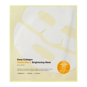 Sungboon Editor - Deep Collagen Niacin Vita C Brightening Mask - Rozjasňujúca hydrogélová maska na tvár - 1 ks/37 g