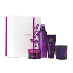 Rituals - The Ritual of Yozakura Gift Set M - Darčeková sada - Cukrový peeling 125g+ Sprchovacia pena v géli 200ml + Telový krém 100ml + Vonná sviečk