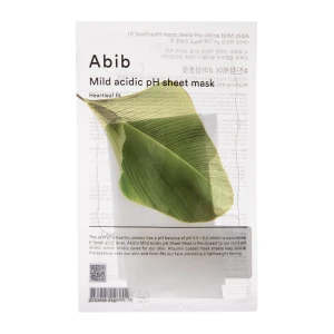 Abib - Mild Acidic pH Sheet Mask Heartleaf Fit - Jemná plátienková maska s extraktom z hutínie srdčitej - 30ml