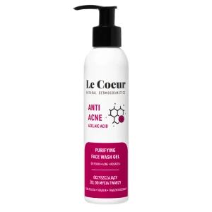 Le Coeur - Anti Acne - Čistiaci dermo gél na tvár s kyselinou azelaovou a jablčnou - 150ml