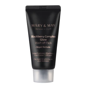 Mary&May - Vegan Blackberry Complex Glow Wash off Pack - Rozjasňujúca ílová maska - 30 g