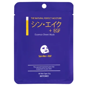 Mitomo - Syn-AKE + EGF Essence Sheet Mask - Plátienková maska so Syn-AKE a EGF - 1ks/25g