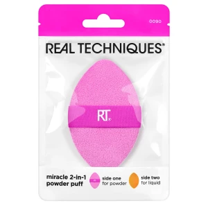 Real Techniques - Miracle Powder Puff - Dvojstranná hubka na make-up a púder - 1ks