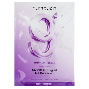 Numbuzin - No.9 NAD Bio Lifting Full Cover Facial Mask - Liftingujúca maska na tvár s koenzýmom NAD - 26ml