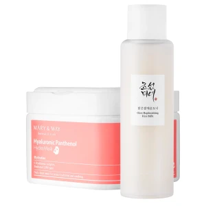 Rice & Peptides Glow - Sada pre obnovenie žiarivosti - Tonikum 150ml + Sada pleťových masiek 30ks