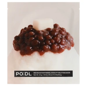 PO:DL - Red Bean Panthenol Coolfit Gelfting Mask - Upokojujúca gélová maska na tvár - 1ks/33g