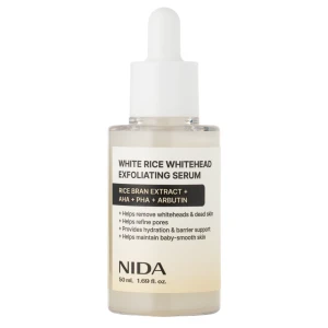 NIDA - White Rice Whitehead Exfoliating Serum - Exfoliačné sérum na tvár s extraktom z bielej ryže - 50ml