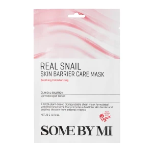 Some By Mi - Real Snail Skin Barrier Care Mask - Posilňujúca plátienková maska na tvár - 20g