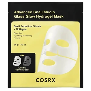 COSRX - Advanced Snail Mucin Glass Glow Hydrogel Mask - Hydrogelová maska so slimačím slizom - 34g