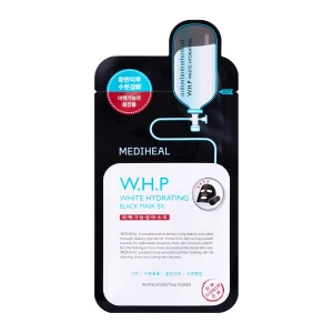 Mediheal - W.H.P White Hydrating Black Mask EX - Rozjasňujúca a hydratačná plátienková maska - 1ks/27ml