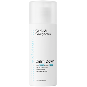 Geek & Gorgeous - Calm Down - Jemný exfoliant pre citlivú pleť s PHA a BHA kyselinami - 100ml