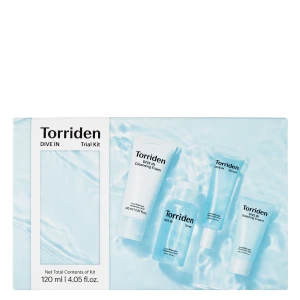 Torriden - Dive-In Trial Kit - Sada hydratačných produktov na tvár - Čistiaca pena 30ml + Tonikum 50ml + Sérum 20ml + Krém 20ml