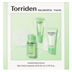Torriden - Balanceful Trial Kit - Sada produktov pre rovnováhu pleti - Čistiaci gél 30ml + Tonizačné tampóny 6ks + Sérum 10ml + Krém 20ml