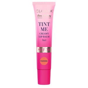 Claresa - Tint Me Creamy Lip Balm 3in1 SPF 30 - Farebný balzam na pery s SPF 30 - Pudding - 12 ml