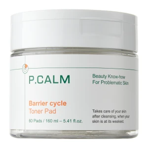 P.Calm - Barrier Cycle Toner Pad - Upokojujúce tonizačné pleťové tampóny - 60ks/160ml