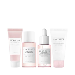 SKIN1004 - Madagascar Centella Poremizing Travel Kit - Cestovná sada kozmetiky pre redukciu rozšírených pórov - Čistiaca pena 20ml + Tonikum 30ml + S