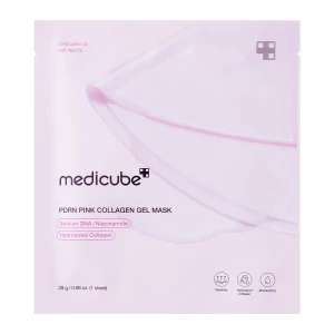 Medicube - PDRN Pink Collagen Jelly Gel Mask - Spevňujúca hydrogélová maska na tvár - 1ks / 28g