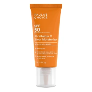 Paula's Choice - 5% Vitamin C Sheer Moisturizer SPF50 - Hydratačný SPF krém na opaľovanie s vitamínom C - 15 ml
