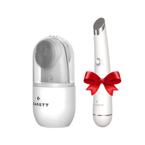 Garett Beauty - Multi Clean + Garett Beauty Glow Eye - Sada starostlivosti o pleť a očné okolie - White - Masážny prístroj na čistenie pleti 1ks + Ma