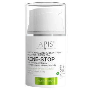 Apis - Home Terapis - Acne-Stop - Light Normalizing and Anti-Acne Cream with Green Tea - Ľahký normalizačný krém proti akné so zeleným čajom - 50ml