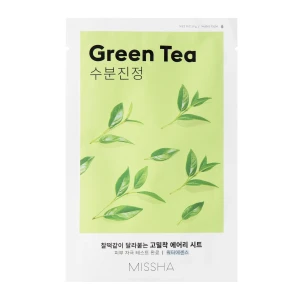 Missha - Airy Fit Sheet Mask - Green Tea - Textilná maska so zeleným čajom - 19g