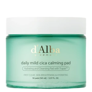 d’Alba - Daily Mild Cica Calming Pad - Upokojujúce pleťové tampóny s pupočníkom ázijským - 50ks / 165ml