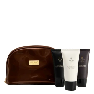 Hadat - Hydro Silk Hair Set - Hodvábna sada na vlasy - Kozmetická taštička - Šampón 70ml + Kondicionér70ml + Maska 70ml