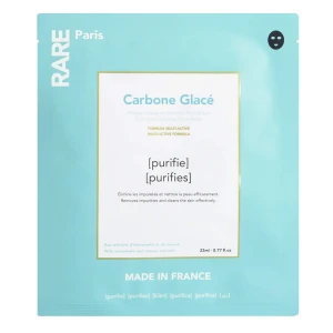 Rare Paris - Carbone Glacé - Čistiaca plátienková maska na tvár - 1 ks / 23 ml