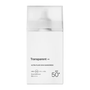 Transparent Lab - Ultra Fluid Cica Sunscreen - Krém s SPF50+ so zmiešanými filtrami - 100ml