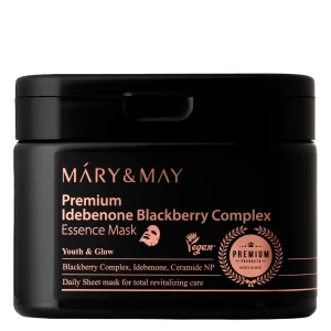 Mary&May - Premium Idebenon Blackberry Complex Essence Mask - Sada pleťových masiek - 20ks