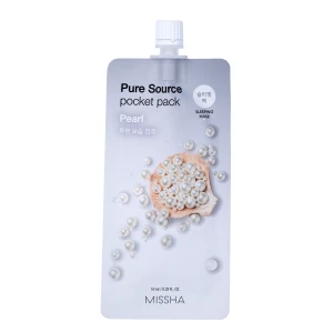 Missha - Pure Source Pocket Pack - Pearl - Rozjasňujúca maska na tvár - 10ml