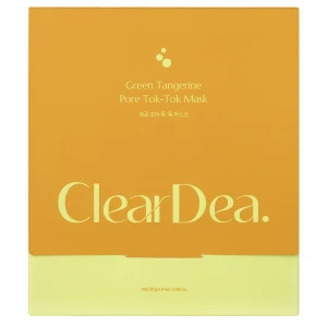 ClearDea - Green Tangerine Pore Tok-Tok Mask - Sada hydratačných plátienkových masiek na tvár - 20gx4