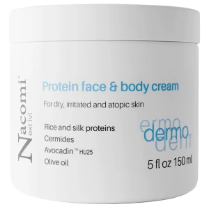 Nacomi - Dermo - Proteín Face & Body Cream - Krém na tvár a telo s proteínmi pre atopickú, suchú a podráždenú pokožku - 150 ml