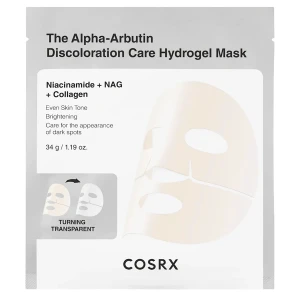 COSRX - Arbutin Discoloration Hydrogel Mask - Hydrogélová zosvetľujúca maska s alfa-arbutínom - 34g