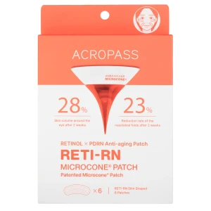 AcroPass - RETI-RN Microcone Patch Slim Shaped - Spevňujúce náplasti na tvár s retinolom a mikroihličkami - 6ks