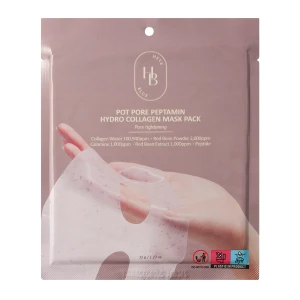 HEVEBLUE - Pot Pore Peptamin Hydro Collagen Mask - Kolagénová plátienková maska pre stiahnutie pórov - 1ksx35g