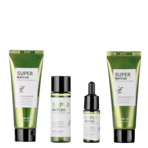 Some By Mi - Super Matcha Pore Care - Starter Kit - Sada redukujúca viditeľnosť rozšírených pórov - Tonikum - 30ml + Sérum - 10ml + Maska - 42g + Čis