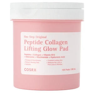 COSRX - One Step Original Peptide Collagen Lifting Glow Pad - Liftingujúco-rozjasňujúce pleťové tampóny s peptidmi a kolagénom - 300ml/100ks
