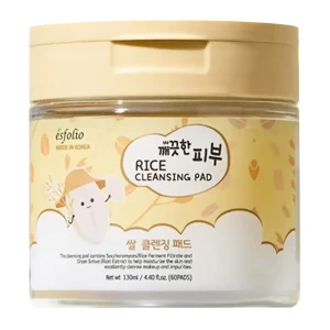 Esfolio - Pure Skin Rice Cleansing Pad - Ryžové čistiace pleťové tampóny - 130ml/60ks