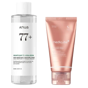 Night Wrapping Relief - Sada pre hydratáciu a regeneráciu - Peel-off maska 75ml + Tonikum 250ml